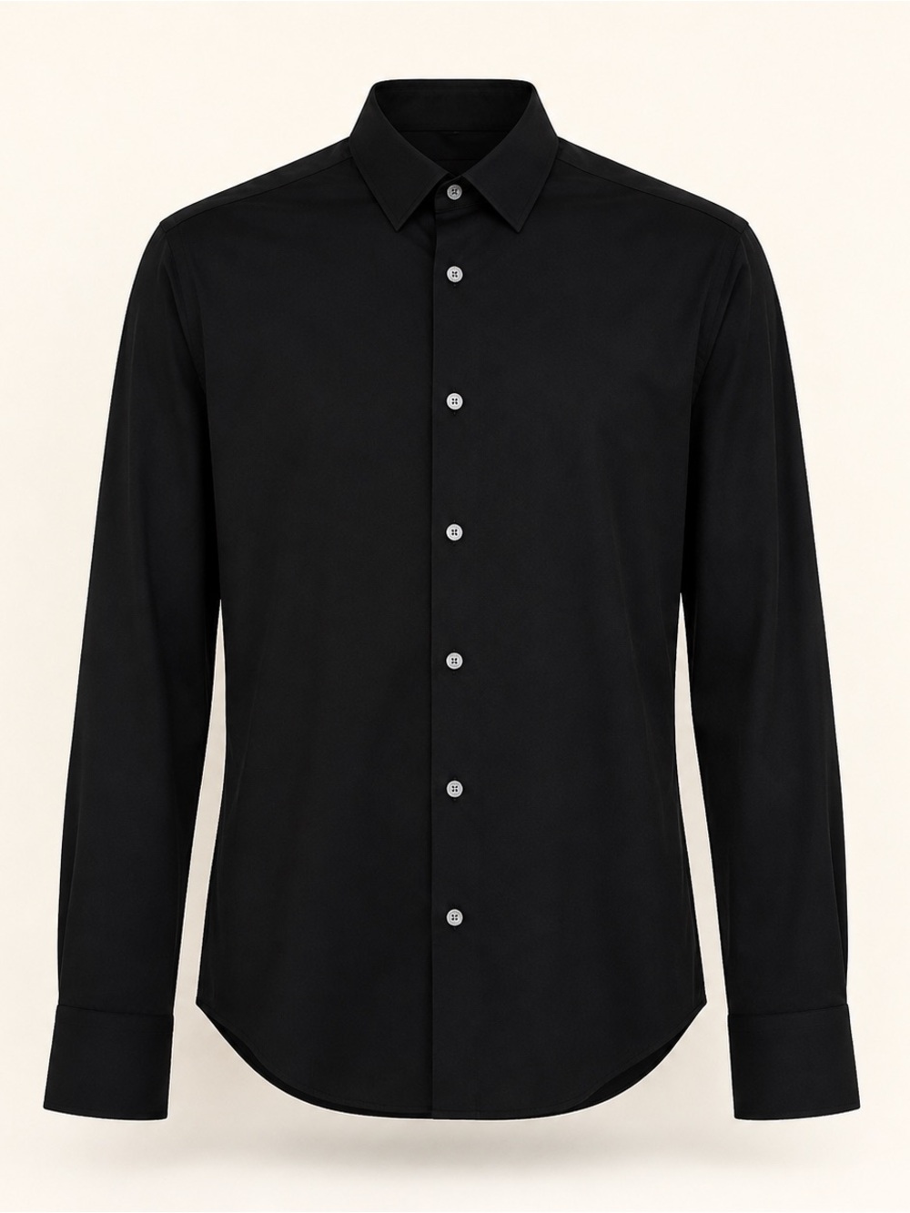 Boggi Milano Men's Black Stretch Nylon Slim Fit Shirt